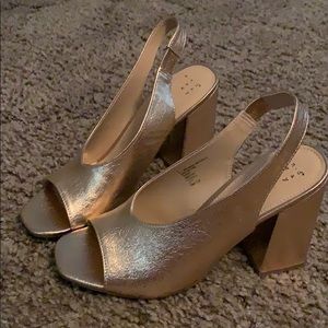 Rose gold chunky heels from target
